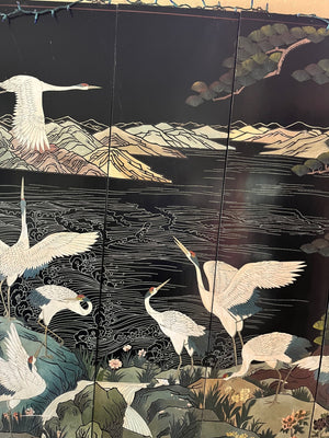 Asian laquuer inlay panels. 