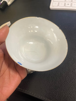 Vintage Chinese Famille Rose Porcelain Wu Shuang Pu Style 4 1/2" Rice Bowl "Table of Peerless Heroes" Pattern 1980-2010 (Cracked & Or Chipped) Set of 6