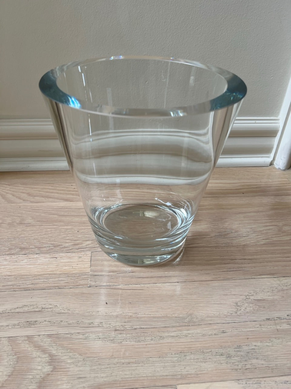 Gunther Lambert Crystal Ice Bucket or Vase 9in x 8.5in