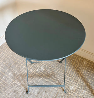 Blue Gray Metal Table 29" H x 23"