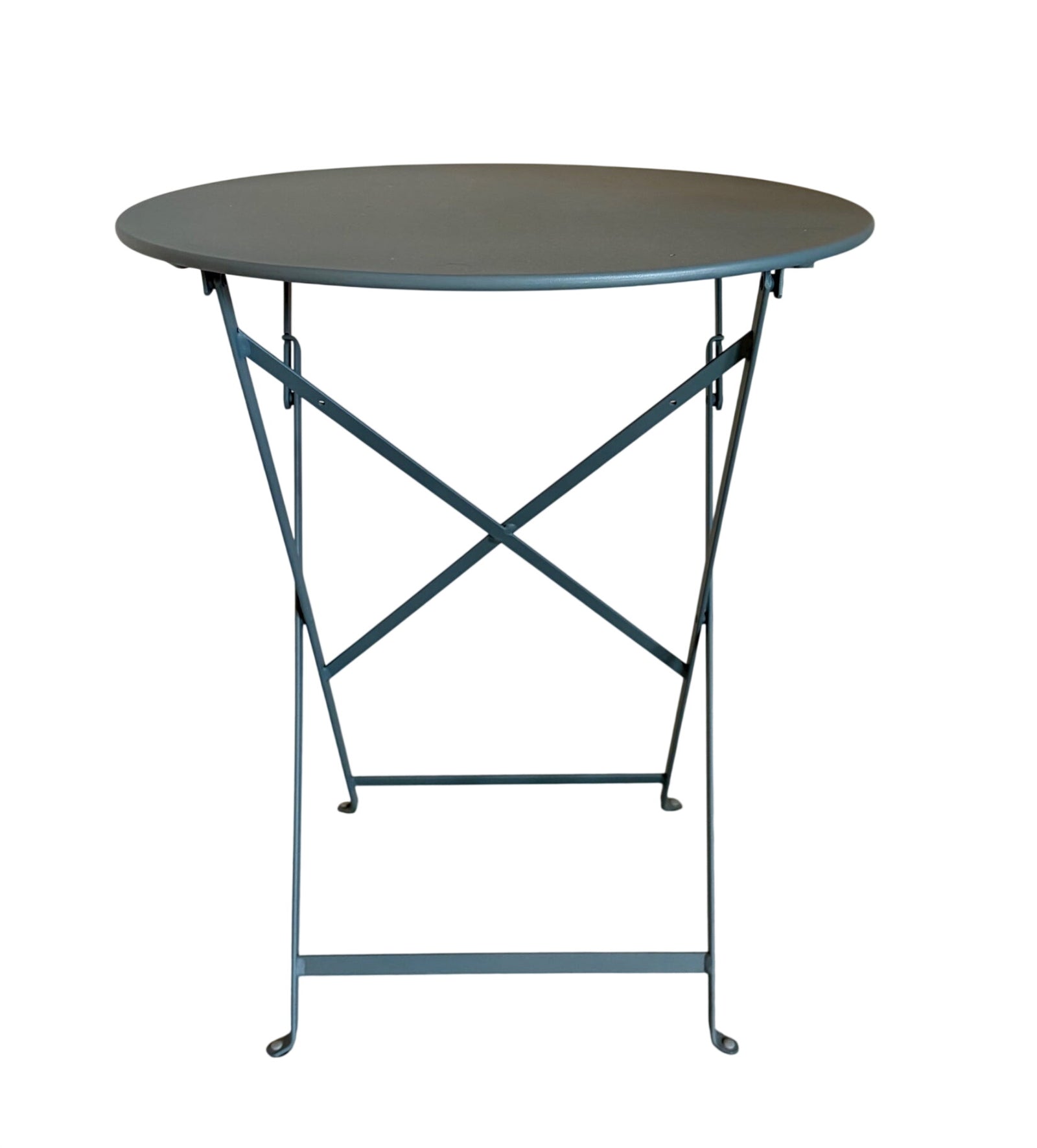 Blue Gray Metal Table 29" H x 23"
