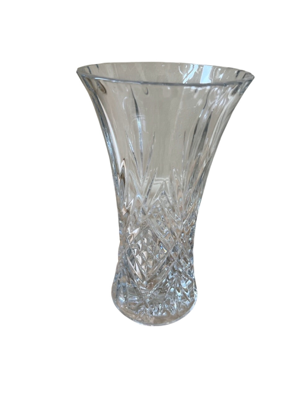 Crystal Trumpet Vase 12in x 6.5in