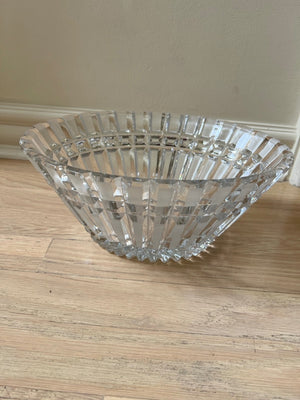 Vintage Lead Crystal Oval Bowl