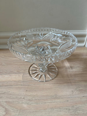Glass Pedastal Bowl 6in x 9in