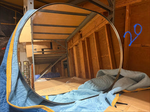 Oval Mirror With Sleek Metal Frame 40 x 30
