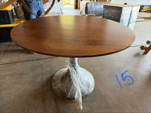 Mid-Century Modern-Style Round Pedestal Dining Table  32 x 47 x 47