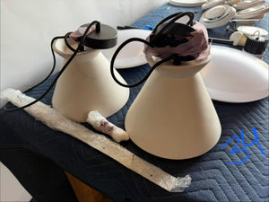 White Ceramic Pendant (Qty. 2)