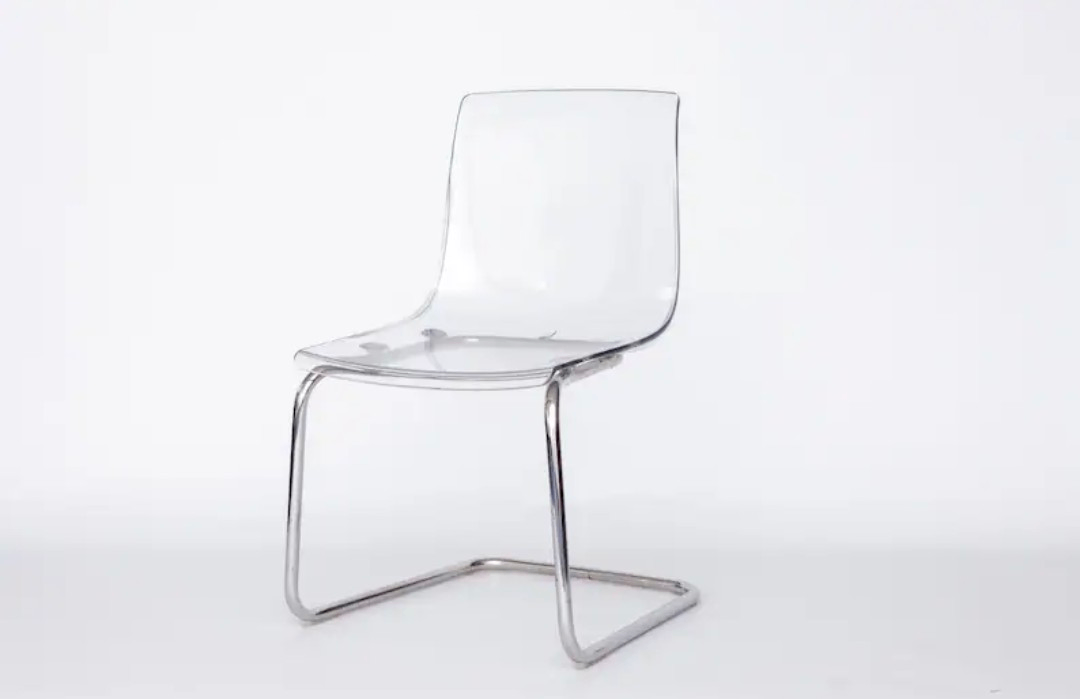 IKEA Tobias Clear/Chrome Chairs Pair (no price drop)