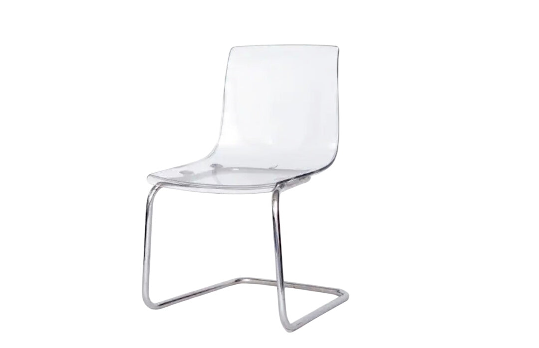 IKEA Tobias Clear/Chrome Chairs Pair (no price drop)