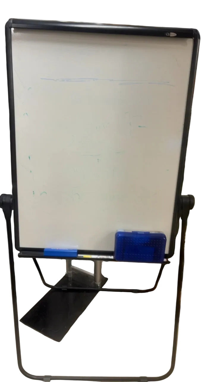Double-Sided Rolling Whiteboard Easel with Adjustable Stand