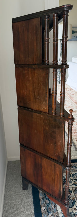 Mahogany Corner Tiered Etagere Bookshelf 50x23