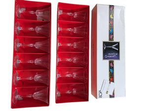 6 Novecento  wine Glasses (in the box)