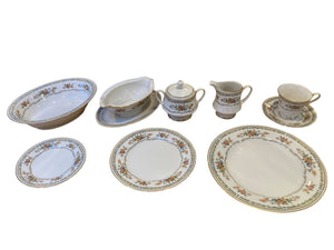Noritake Homage #7236 Ivory China Dinnerware – 49 Piece Service with Serving Pieces