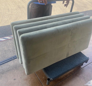 Green Velvet Head Board & Foot Board