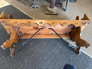 Kittenger Furniture Co. Antique Church Pew 58 x 34 x 17.