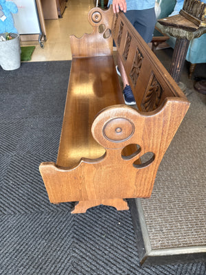 Kittenger Furniture Co. Antique Church Pew 58 x 34 x 17.