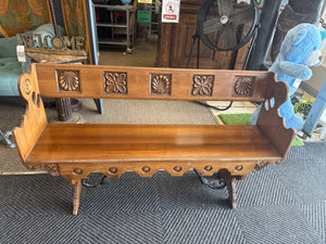 Kittenger Furniture Co. Antique Church Pew 58 x 34 x 17.
