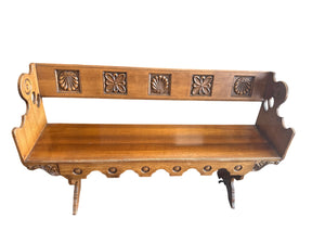 Kittenger Furniture Co. Antique Church Pew 58 x 34 x 17.