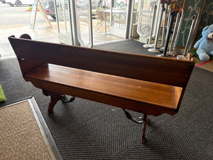 Kittenger Furniture Co. Antique Church Pew 58 x 34 x 17.