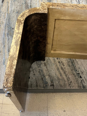 Karl Springer Inspired Faux Stone Finish Waterfall Coffee Table 19in x 50in x 20in