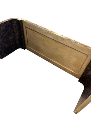 Karl Springer Inspired Faux Stone Finish Waterfall Coffee Table 19in x 50in x 20in