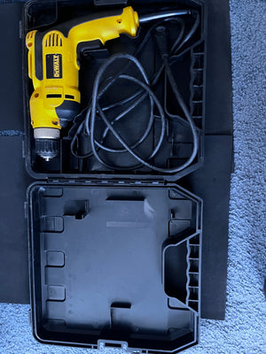 DeWalt 3/8" (10mm) VSR Drill in case - 120 volt AC