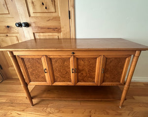 Mid-Century Modern Lane Burl Wood Cedar Chest 46x29x15