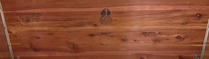 Mid-Century Modern Lane Burl Wood Cedar Chest 46x29x15