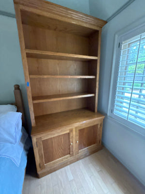 Oak 3 Piece Bookcase Cabinet (150x22x82)