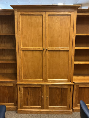 Oak 3 Piece Bookcase Cabinet (150x22x82)