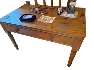 English Pine Farmhouse 2 Drawer Table (29x27x30)