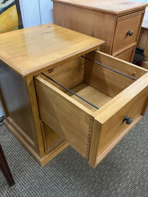 Pine Filing Cabinet / Nightstand (22x23x31)