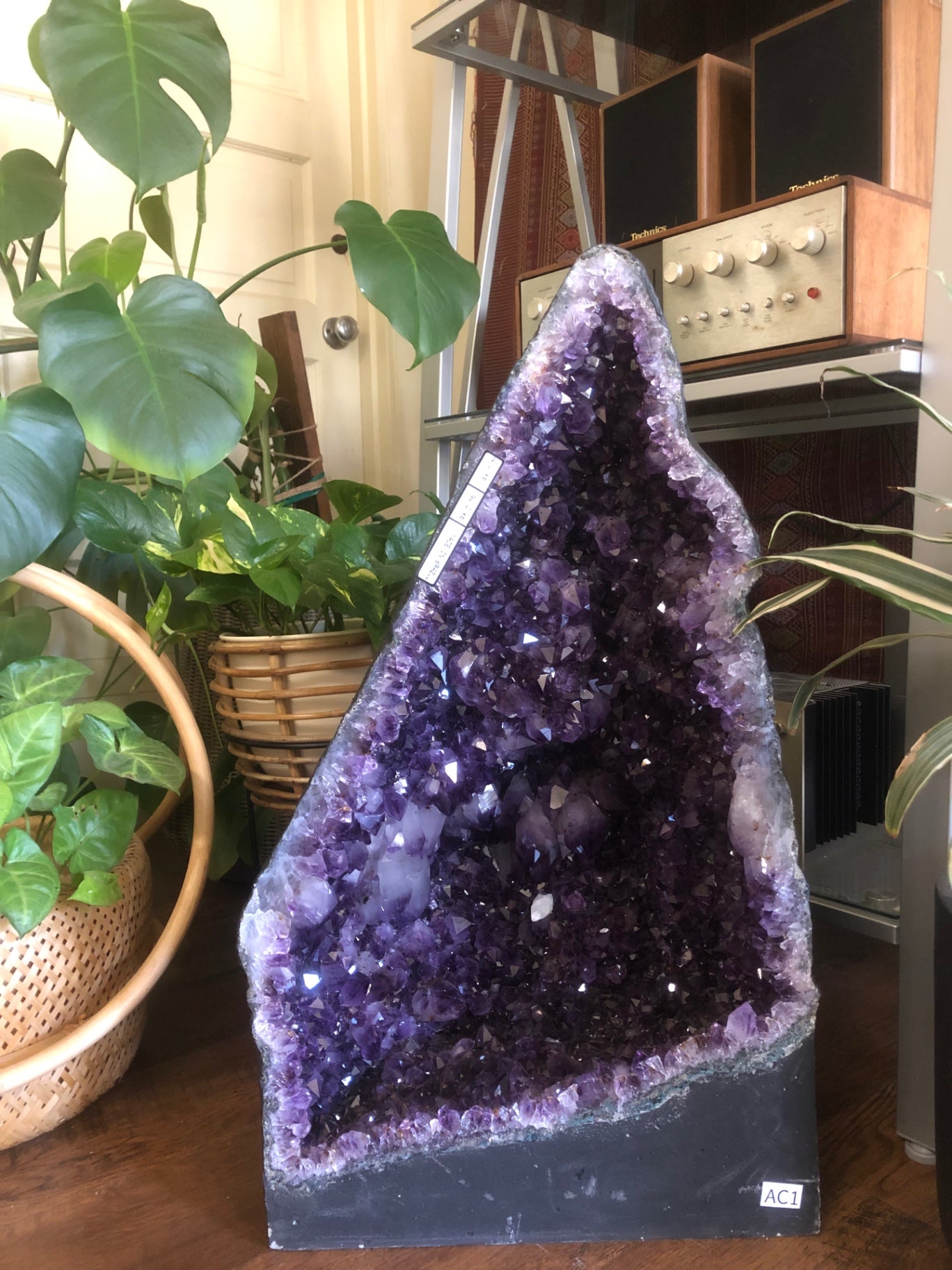 Brazilian Amethyst Cathedral Crystal Geode – 26.5" H, 52 lbs