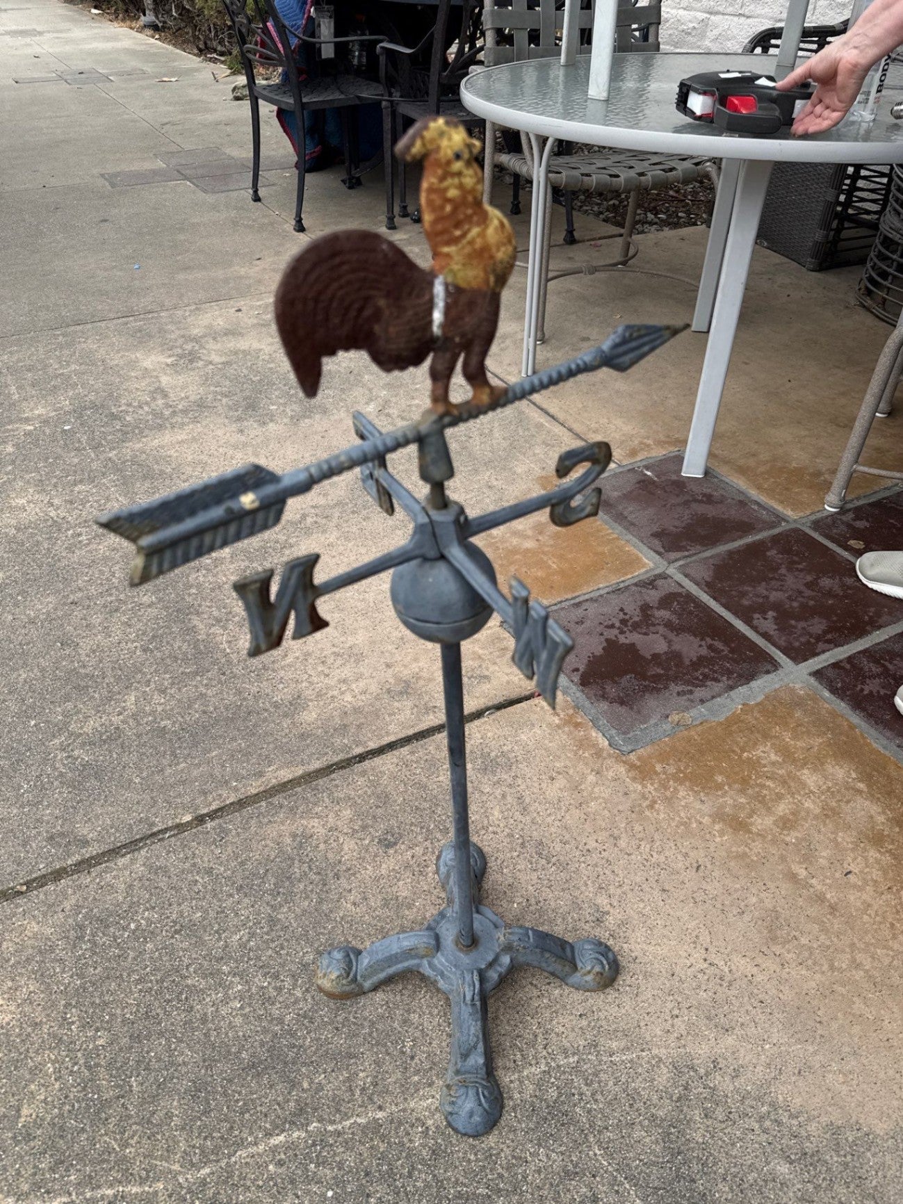 Cast Iron Rooster Weathervane