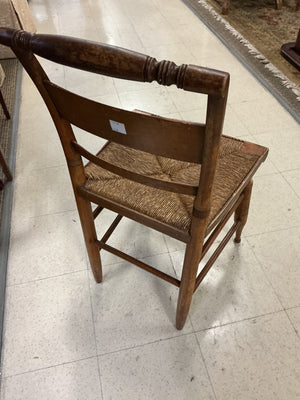 Vintage L. Hitchcock Stenciled Harvest Rush Seat Chairs (pair)