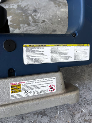 Ryobi SC 180VS 18" variable speed scroll saw with operator's manual 18 in. (457 mm)