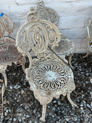 Victorian Cast Aluminum six piece patio set