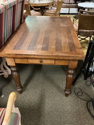 Transitional Farmhouse/Tuscan-Style Extension Dining Table 57"x34" — opens to 57"x68"