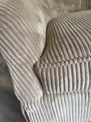 Tan Corduroy Lounge Chair 32" W x 31" L x 34" H
