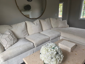 Sofa with Chaise 42' D x 10.5 L  with 84" chaise