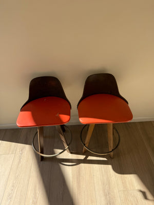 Mid-Century 1970 Bar Stools (pair)  32" H 