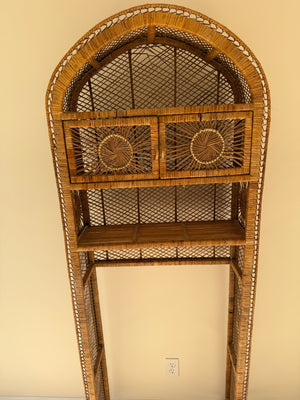 Vintage Rattan bathroom storage 74 x 9 x 28