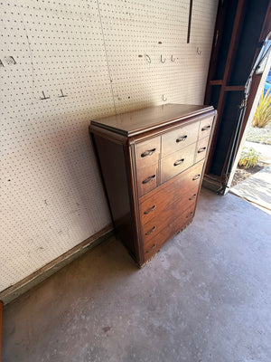 Mid-Century 1970 Wooden Dresser 48 x 17 x 32