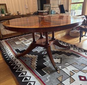 Kindel Federal / Hepplewhite Style Dining Table with Two Leaves, 60" (Seats 8–10)