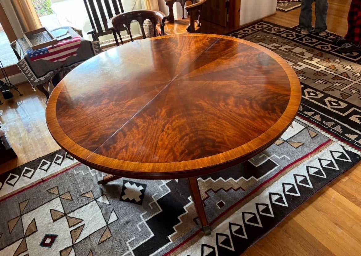 Kindel Federal / Hepplewhite Style Dining Table with Two Leaves, 60" (Seats 8–10)