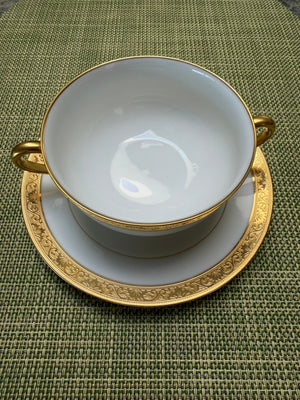 Vintage Raynaud Limoges Ceralene Double Dorure 29 Piece Dinnerware Set