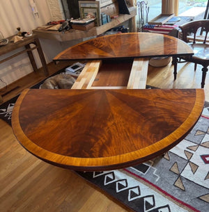 Kindel Federal / Hepplewhite Style Dining Table with Two Leaves, 60" (Seats 8–10)