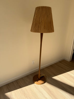 Mid-Century Modern Wooden Floor Lamp 59 inches tall