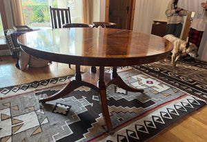 Kindel Federal / Hepplewhite Style Dining Table with Two Leaves, 60" (Seats 8–10)