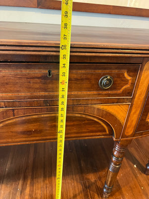 Serpentine Sideboard with Satinwood Inlay, c. 1940 36.5" H x 60" w x 23"D